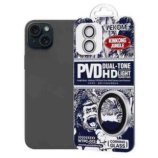 For iPhone 14 / 14 Plus WK WTPC-012 Jungle Series Kinkong PVD Dual-color Metal Lens Protector Film(Silver)