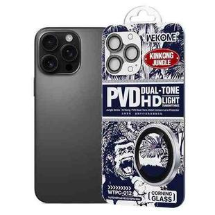 For iPhone 16 Pro / 16 Pro Max WK WTPC-012 Jungle Series Kinkong Sparkling Diamond Metal Lens Protector Film(Black)