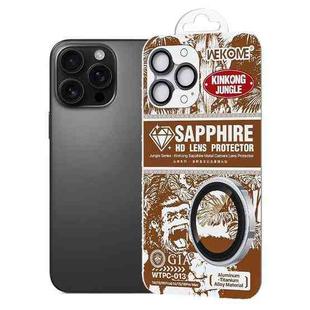 For iPhone 16 Pro / 16 Pro Max WK WTPC-013 Jungle Series Kinkong Sapphire Metal Camera Lens Protector Film(Black)