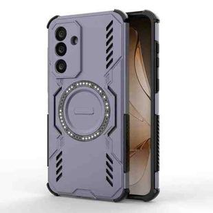 For Samsung Galaxy M56 5G Butterfly Armor MagSafe Magnetic Ring Shockproof Phone Case(Purple)