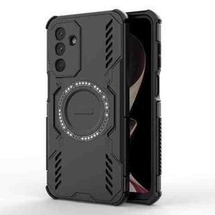 For Samsung Galaxy M36 5G India Butterfly Armor MagSafe Magnetic Ring Shockproof Phone Case(Black)