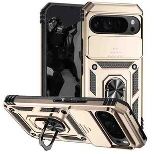 For Google Pixel 9 Pro XL Sliding Camshield Holder Phone Case(Gold)