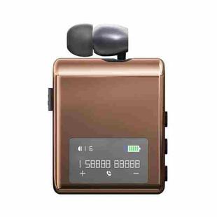 K89 Business Lavalier Single Ear Bluetooth Earphones(Gold)