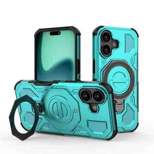 For iPhone 17 J-20 Solid Color MagSafe Magnetic TPU+PC Phone Case(Lake Blue)