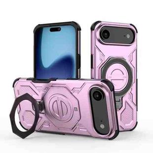For iPhone 17 Air J-20 Solid Color MagSafe Magnetic TPU+PC Phone Case(Pink)
