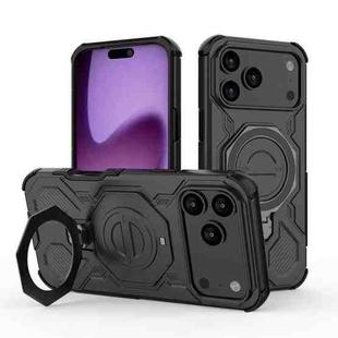 For iPhone 17 Pro Max J-20 Solid Color MagSafe Magnetic TPU+PC Phone Case(Black)
