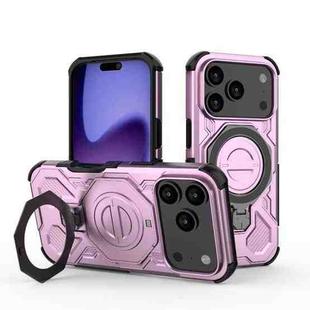 For iPhone 17 Pro J-20 Solid Color MagSafe Magnetic TPU+PC Phone Case(Pink)