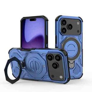 For iPhone 17 Pro J-20 Solid Color MagSafe Magnetic TPU+PC Phone Case(Blue)