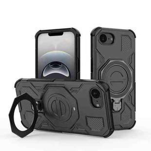 For iPhone 16e J-20 Solid Color MagSafe Magnetic TPU+PC Phone Case(Black)