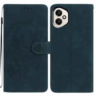 For Honor 400 Global 156.5mm Moonlit Butterfly Dance Pattern Embossed Leather Phone Case(Green)