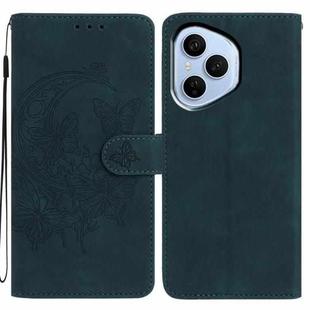 For Honor 400 Pro Global 160.8mm Moonlit Butterfly Dance Pattern Embossed Leather Phone Case(Green)