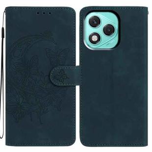 For Honor 400 Lite Global Moonlit Butterfly Dance Pattern Embossed Leather Phone Case(Green)
