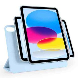 For iPad 2022 / 2025 Trifold Magnetic Split Acrylic Leather Tablet Case(Ice Blue)