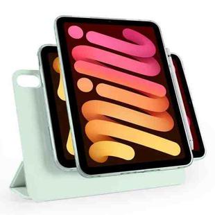 For iPad mini 2024 / mini 6 Trifold Magnetic Split Acrylic Leather Tablet Case(Baby Green)