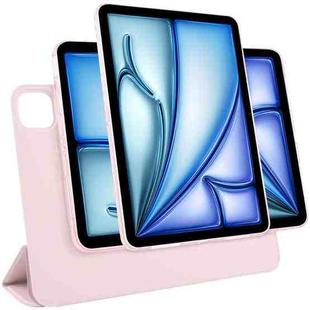 For iPad Air 11 2024 / 2025 Trifold Magnetic Split Acrylic Leather Tablet Case(Pink)