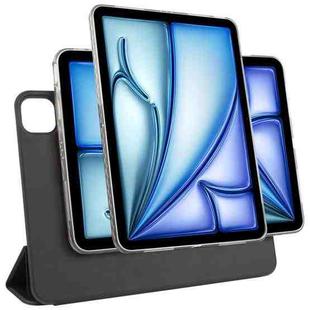 For iPad Air 11 2024 / 2025 Trifold Magnetic Split Acrylic Leather Tablet Case(Black)