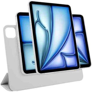 For iPad Air 11 2024 / 2025 Trifold Magnetic Split Acrylic Leather Tablet Case(Grey)