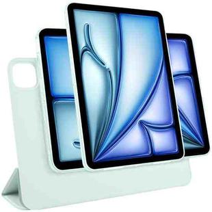 For iPad Air 11 2024 / 2025 Trifold Magnetic Split Acrylic Leather Tablet Case(Baby Green)