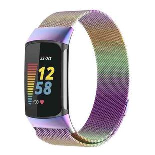 For Fitbit Charge 6 / 5 xDfind Milanese Magnetic Metal Watch Band, Size:S(Color)