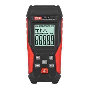 TASI TA500B Contact Measurement Laser Tachometer Digital Display Measuring Speed Meter(Black Red)