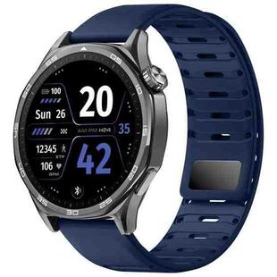 22mm Universal Shark Magnetic Breathable Silicone Watch Band(Midnight Blue)