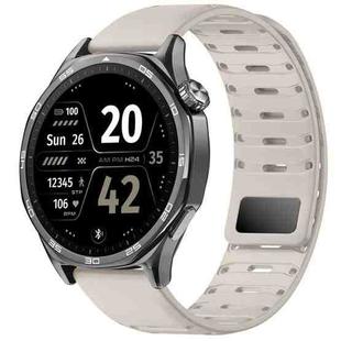 22mm Universal Shark Magnetic Breathable Silicone Watch Band(Starlight Color)