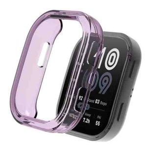 For Amazfit Bip 6 Half Coverage Hollow TPU Watch Protective Case(Transparent Purple)