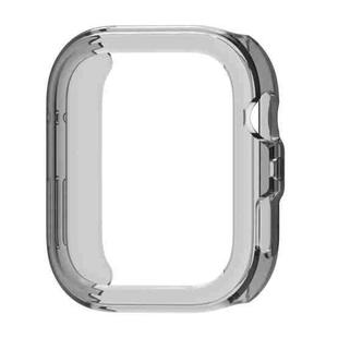 For Huawei Watch Fit 4 Pro Half Coverage Hollow TPU Watch Protective Case(Transparent Black)
