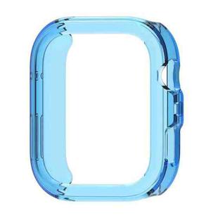 For Huawei Watch Fit 4 Pro Half Coverage Hollow TPU Watch Protective Case(Transparent Blue)