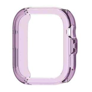 For Huawei Watch Fit 4 Pro Half Coverage Hollow TPU Watch Protective Case(Transparent Purple)