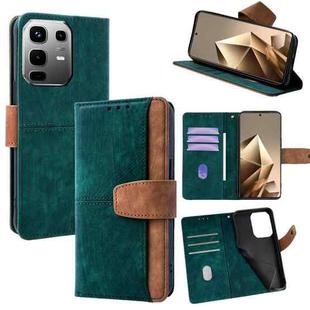 For Infinix Note 50 4G Color Stitching Skin Feel Leather RFID Blocking Phone Case(Green)