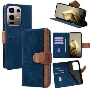 For Infinix Note 50x 5G Color Stitching Skin Feel Leather RFID Blocking Phone Case(Blue)