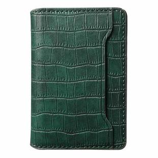 V03 Alligator Texture Back-attached NN Card Bag(Green)