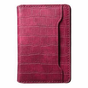 V03 Alligator Texture Back-attached NN Card Bag(Red)