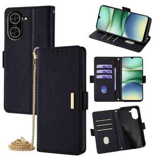 For Redmi A5 4G 171.7mm Crossbody Chain Leather Phone Case(Black)