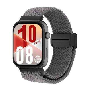 For Huawei Watch Fit 4 / Fit 4 Pro / Fit 3 Magnetic Buckle Loop Woven Watch Band(Grey)