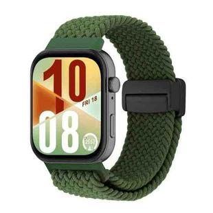 For Huawei Watch Fit 4 / Fit 4 Pro / Fit 3 Magnetic Buckle Loop Woven Watch Band(Green)