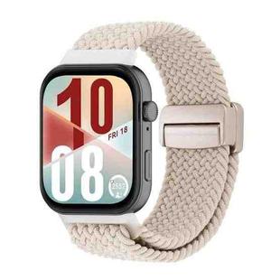 For Huawei Watch Fit 4 / Fit 4 Pro / Fit 3 Magnetic Buckle Loop Woven Watch Band(Starlight)