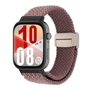 For Huawei Watch Fit 4 / Fit 4 Pro / Fit 3 Magnetic Buckle Loop Woven Watch Band(Smoke Purple)