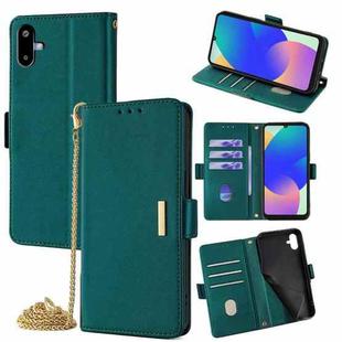 For Samsung Galaxy F06 5G Crossbody Chain Leather Phone Case(Green)