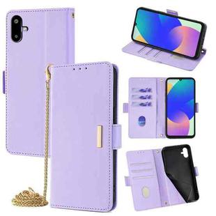 For Samsung Galaxy F06 5G Crossbody Chain Leather Phone Case(Purple)