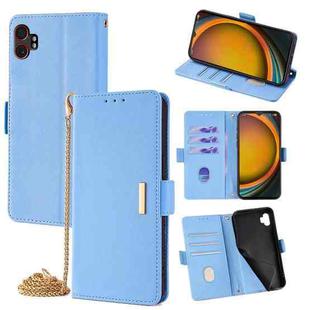 For Samsung Galaxy Xcover 7 Pro 5G Crossbody Chain Leather Phone Case(Blue)