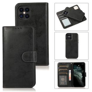 For iPhone 12 Pro Max KLT888-2 Retro 2 in 1 Detachable Magnetic Horizontal Flip TPU + PU Leather Case with Holder & Card Slots & Photo Frame & Wallet(Black)