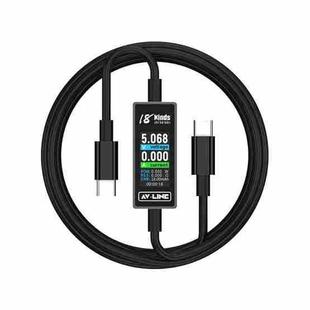 18 Kinds AV-Line Pro 1.2m Intelligent Detection Charging Data Cable, Interface:Type-C to Type-C