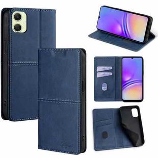 For Samsung Galaxy A05 4G Cow Texture Magnetic Leather Phone Case(Blue)