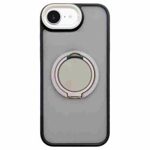 For iPhone 16e Skin-feel Two-color Edge Strips 360 MagSafe Holder Phone Case(Titanium Gray)