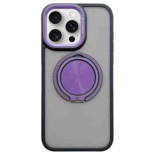 For iPhone 13 Pro Max Skin-feel Two-color Edge Strips 360 MagSafe Holder Phone Case(Purple)