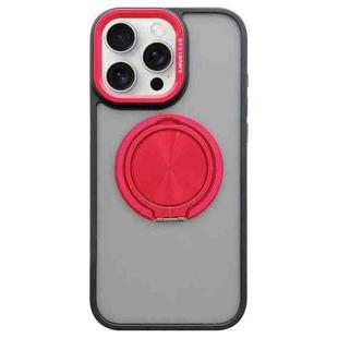 For iPhone 13 Pro Skin-feel Two-color Edge Strips 360 MagSafe Holder Phone Case(Red)