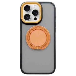 For iPhone 13 Pro Skin-feel Two-color Edge Strips 360 MagSafe Holder Phone Case(Orange)