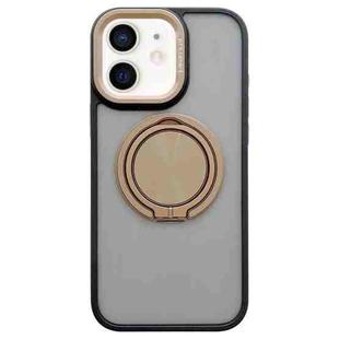 For iPhone 11 Skin-feel Two-color Edge Strips 360 MagSafe Holder Phone Case(Desert Gold)